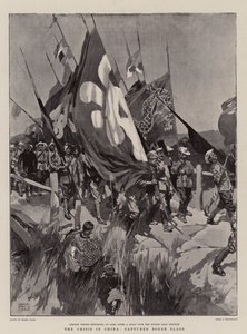 La Crise en Chine, Drapeaux de Boxers Capturés - Frank Craig